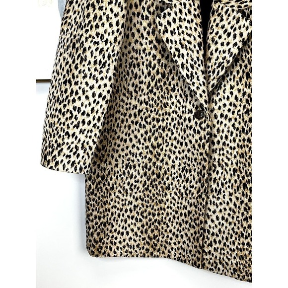 Diane von Furstenburg Britta Leopard Print Overcoat SZ 12 - Picture 4 of 12